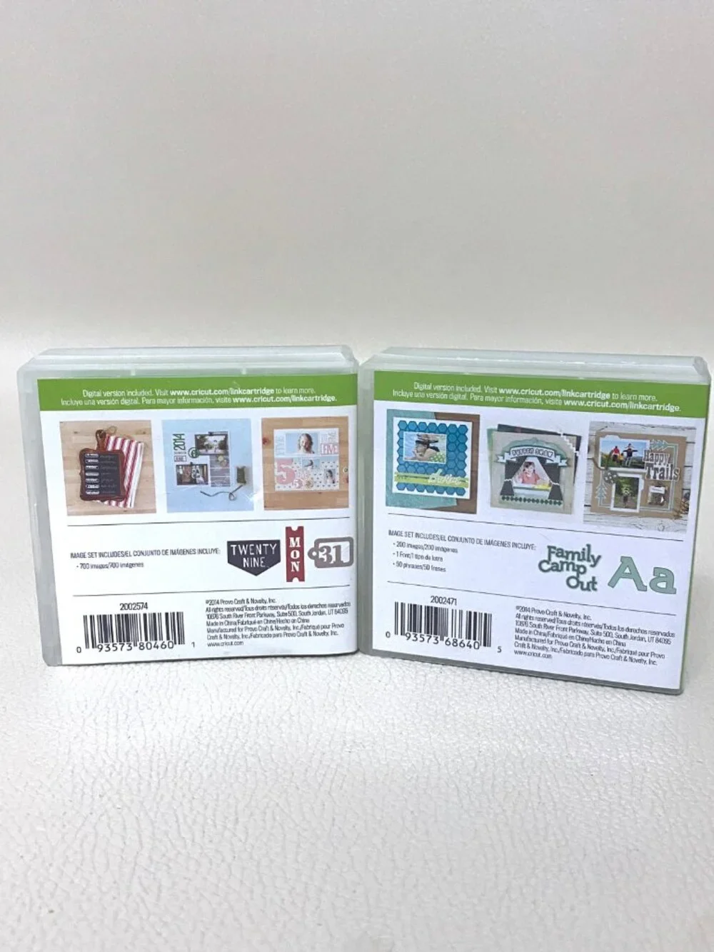 Lot of 2 NEW Sealed Cricut Cartridges Days & Dates Family Album Complete